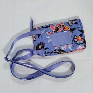 02400 Vera Bradley Mural Garden Lighten Up Mini RFID Crossbody